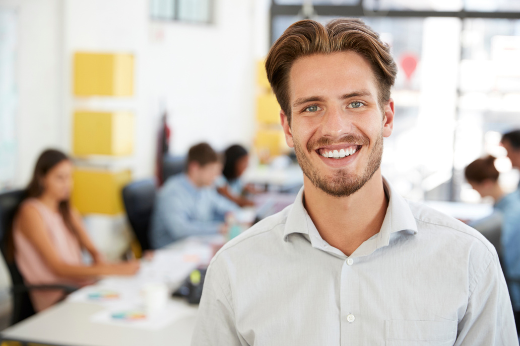 Young White Man Smiling